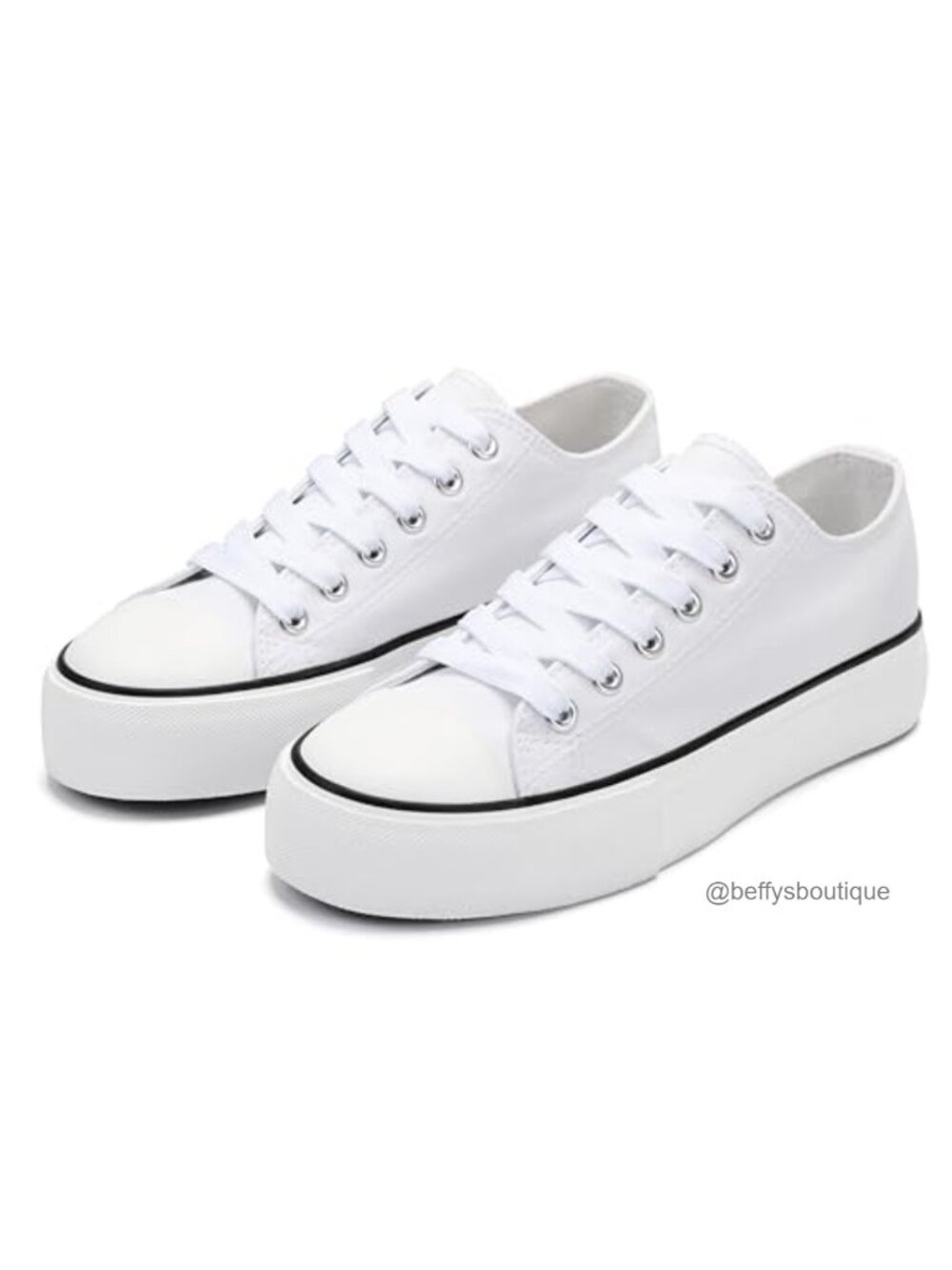 Womens Platform Canvas Sneakers Lace-Up Low Top High Top Casual Shoes